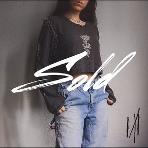 Custom Long Sleeve Dragon Flame Crop Top 1/1